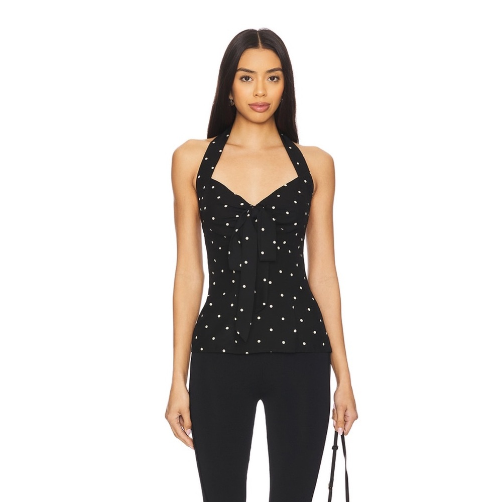 Sold Out ✨ ROMI HALTER TOP IN BLACK AND CREAM DOT
LPA Sz M